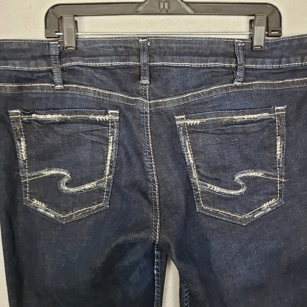 Silver Jeans Women's Avery Slim Bootcut Jeans Dark Wash Western Denim Size 36x33
